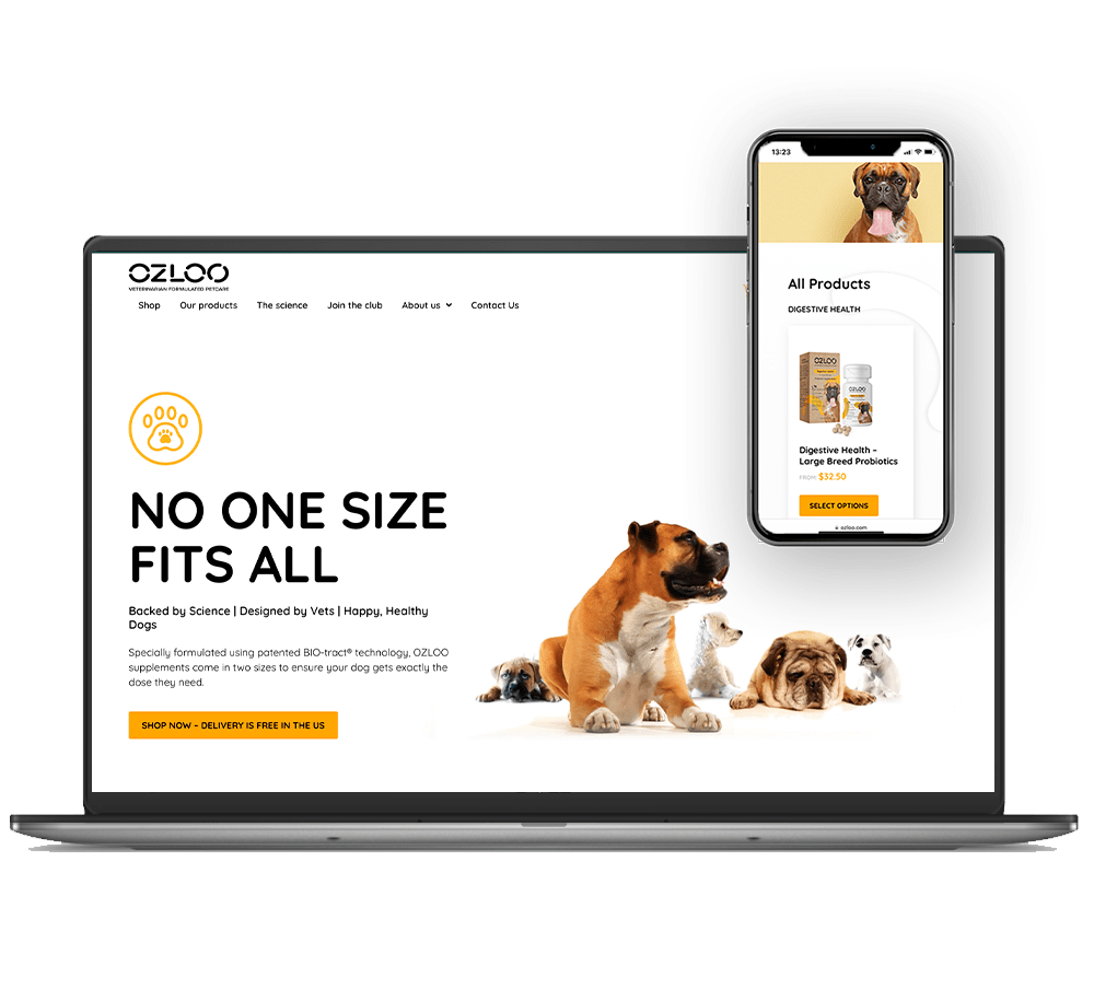 Interactive Online Store for Well-Loved Probiotic Pet Supplements